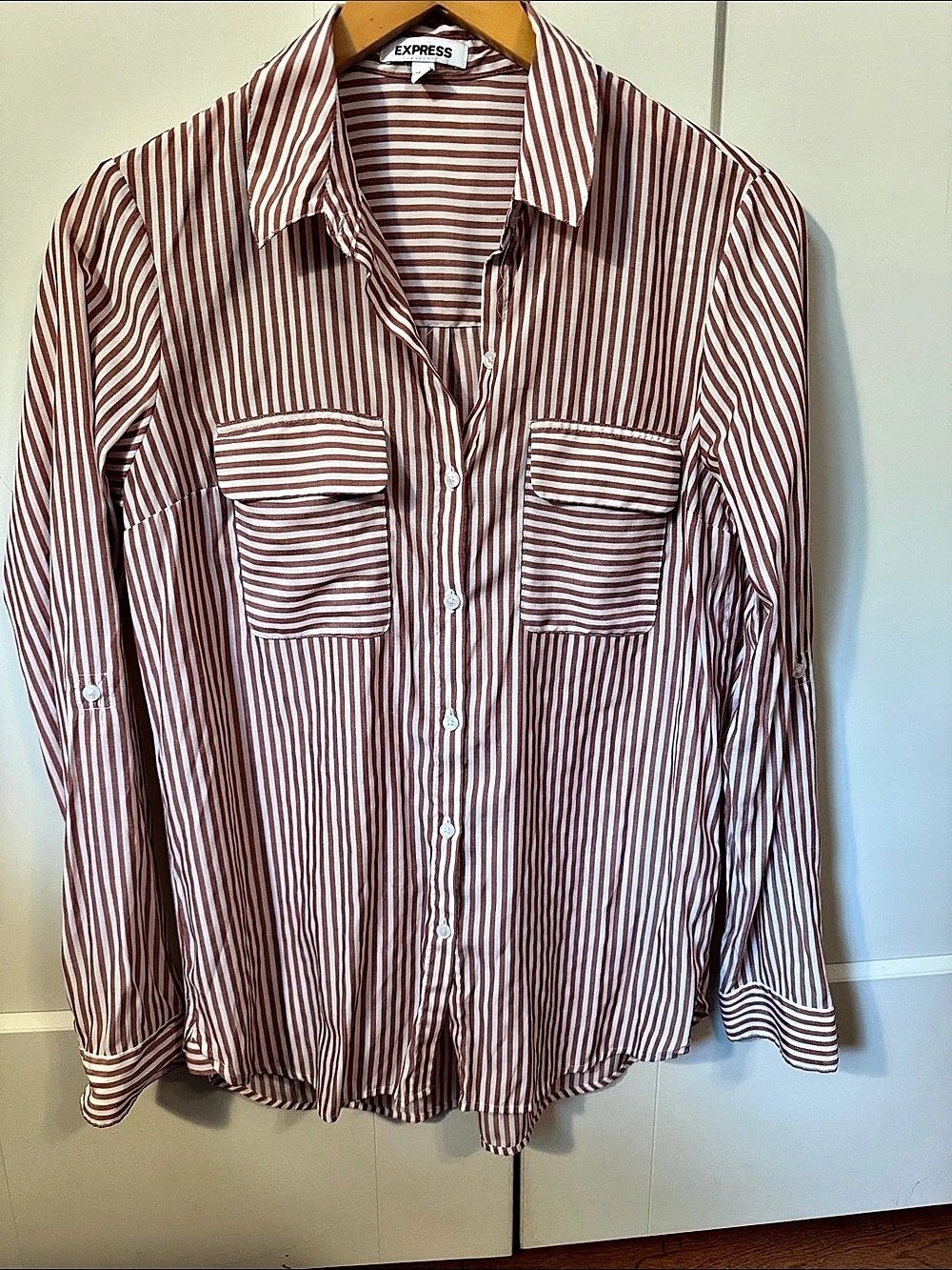 Express Striped Button Down